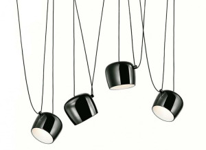 Lampa wisząca EYE 4 czarna - LED, aluminium