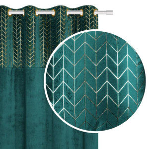 Turkusowa Zasłona Welurowa Velvet 140x250