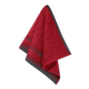 Czerwony Ręcznik 30x30 Welur 100% bawełna