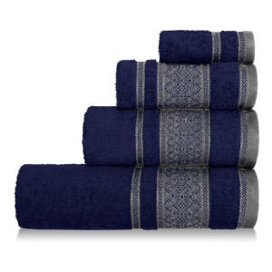 Granatowy Ręcznik 100x150 Welur 100% bawełna