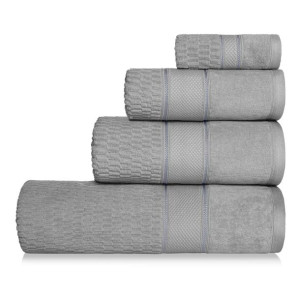 Szary Ręcznik Welurowy Velvet 100x150 100% bawełna