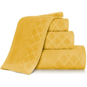 Musztardowy Ręcznik Bawełniany 70x140 Welur 500g/2