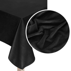 Czarny Obrus Welurowy Velvet 40x140
