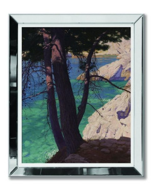  Obraz w lustrzanej ramie do wnętrz Art Deco 51x61cm
