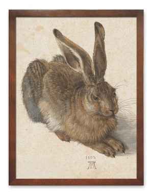 Obraz z królikiem płótno 33x43cm