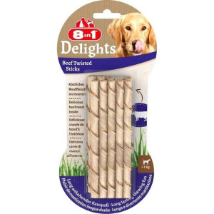 8in1 Przysmak Delights Skręcane Pałeczki z Wołowiną 10 Sztuk