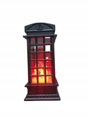Lampion Świąteczny Świecący Mini Kominek Ozdoba