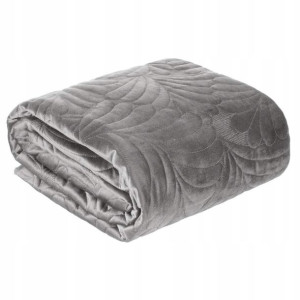 Narzuta 170 x 210 Pikowana Velvet wz. Ria4 Srebrny