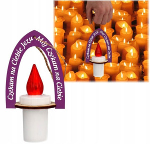Lampion LED na RORATY ADWENTOWY Latarnia BATERIE 3