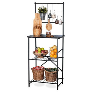 Regał kuchenny metalowy / wyspa kuchenna z blatem roboczym 60x42x150 cm