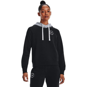 Bluza damska under armour rival fleece cb hoodie czarna 1373031 001