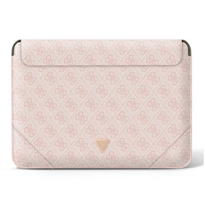 Guess Sleeve GUCS16P4TP 16" rożowy /pink 4G Uptown Triangle logo