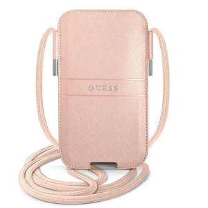 Guess Torebka GUPHMPSASBPI 6,1" różowy/pink Saffiano Strap