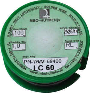Cyna Lutownicza 1,5mm 100g Mbo Hutmen