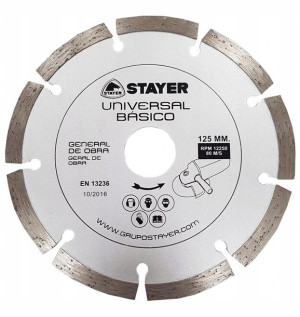 Tarcza Diamentowa 125x22,2mm Segmentowa Standard Universal Basic Stayer