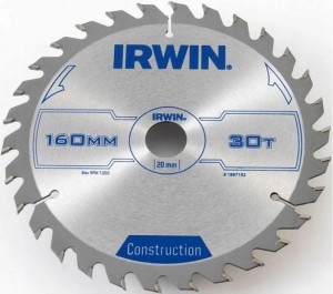 Piła Tarczowa 160x20x2,5mm 30z Atb Construction Irwin
