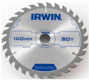 Piła Tarczowa 165x30x2,5mm 18z Atb Construction Irwin
