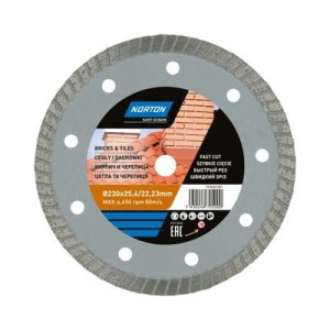 Tarcza Diamentowa 125x22,2mm Ciągła Turbo Bricks & Tiles Norton