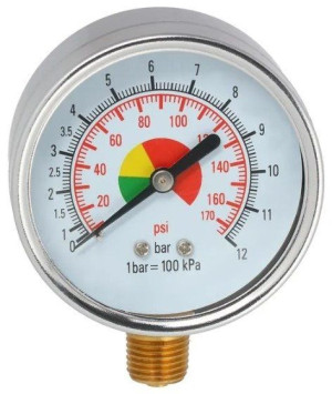 Manometr 1/4 " Z Dolnym Gwintem Airpress