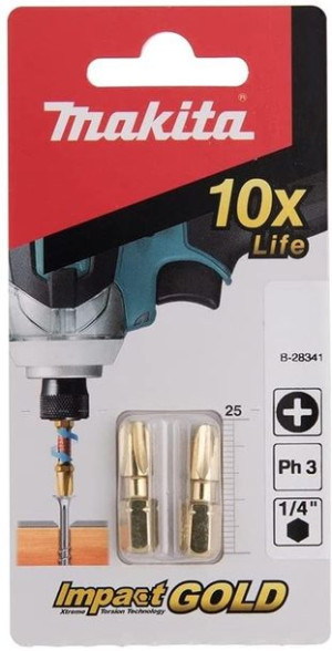 Końcówka Wkręt. Udarowa Ph3 - 25mm Ig (2szt) Makita