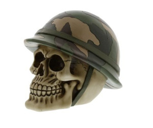 Skarbonka Skull Czaszka Żołnierz Marines 17x16x15cm