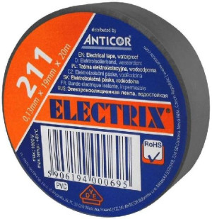 Taśma izolacyjna 19mm 20m Electrix 211 szara