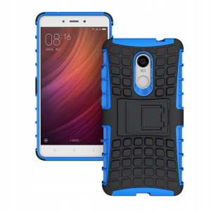 Kickstand pancerne Etui z podpórką na LG K8 2017 czarne/niebieskie