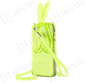 Żelowe etui iPhone 4S 4G 4 z uszami króliczka zielone