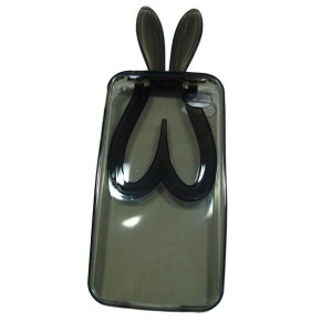Żelowe etui iPhone 4S 4G 4 z uszami króliczka czarne