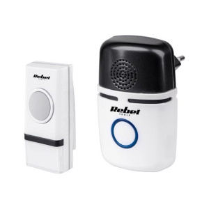 Dzwonek bezprzewodowy do drzwi  Rebel (z wtyczka na 230V)--48 melodii