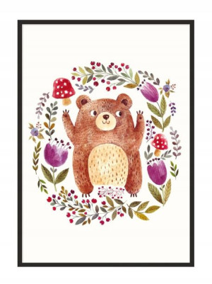 Obraz Plakat W Ramie 33x43 Cm Miś Pd281