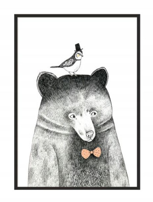 Obraz Plakat W Ramie 33x43 Cm Miś Pd271