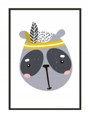 Obraz Plakat W Ramie 33x43 Cm Miś Pd262