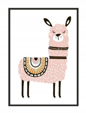 OBRAZ PLAKAT W RAMIE 33x43 cm Alpaka PD255