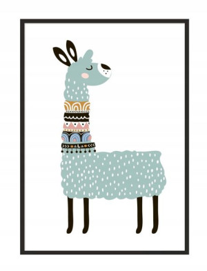 OBRAZ PLAKAT W RAMIE 33x43 cm Alpaka PD253