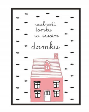 OBRAZ PLAKAT W RAMIE 33x43 cm Domek P112