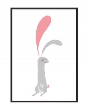 OBRAZ PLAKAT W RAMIE 33x43 cm Króliczek P108