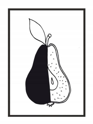 OBRAZ PLAKAT W RAMIE 33x43 cm Gruszka P008
