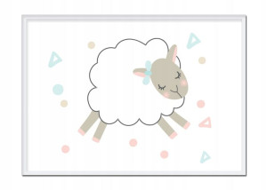 Obraz Plakat W Ramie 33x43 Cm Owca Pd204