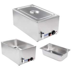 Bemar bufet grzewczy z kranikiem z pojemnikiem GN 1/1 i pokrywką