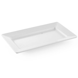 Półmisek z melaminy prostokątny 36x20.5cm wys. 3.8cm biały - Hendi 561508