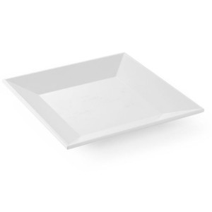 Półmisek z melaminy kwadratowy 30.5x30.5cm wys. 3.5cm biały - Hendi 561539