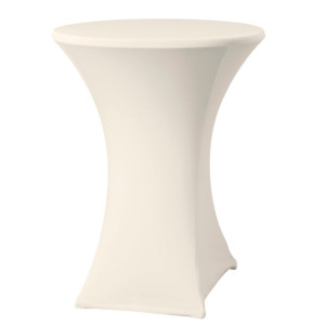 Obrus okrągły bez prasowania śr. 80cm tkanina Jersey kremowy - Hendi 813171