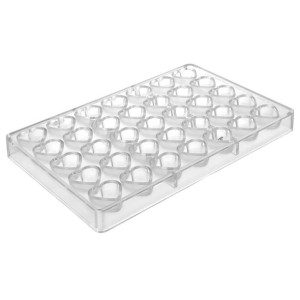 Forma foremka do 35 pralin z czekolady serca 275x175x25mm Hendi 677643