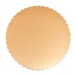 Podkłady pod TORT grube złote foliowane MONTEVERDI śr. 34cm 50szt.