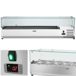 Nadstawa chłodnicza ze szklaną osłoną 7x GN1/3 160cm