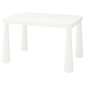 MAMMUT Stolik dziecięcy  do wewnątrz/na zewnątrz biały 77x55 cm