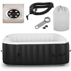 Jacuzzi ogrodowe dmuchane 600L 42C z masażem DUŻY ZESTAW - 4 osoby