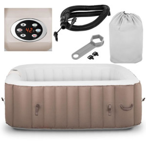 Jacuzzi ogrodowe dmuchane 900L 42C z masażem DUŻY ZESTAW - 6 osób