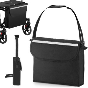 Torba na zakupy do balkonika chodzika z paskiem i odblaskami 38x10x32 cm